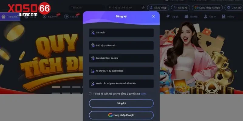 Đăng ký 4 Thông qua trình duyệt web trên PC